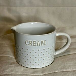 Better Homes And Gardens White Ceramic Creamer with Dotted Design